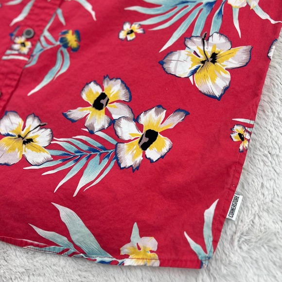 Cornerstone Bodega Floral Hawaiian Shirt‎ Tropical Print Button Up Red Size M - Picture 4 of 6
